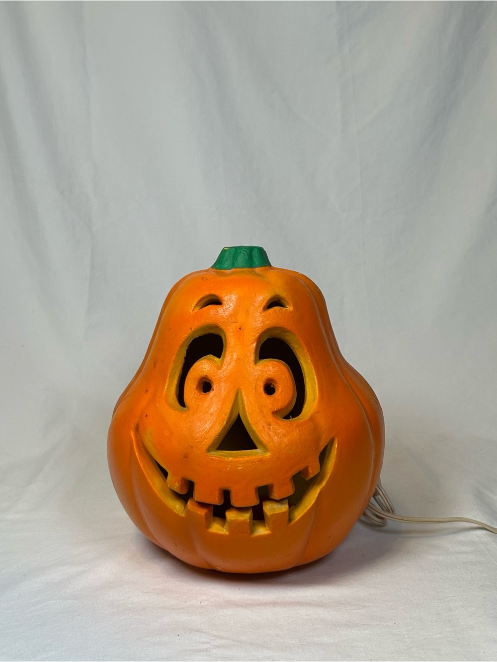 Vintage 1998 Paper Magic Group Lighted Jack O Lantern Pumpkin Halloween Decor